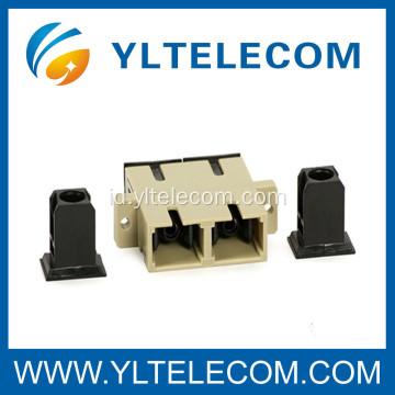 SC telekomunikasi-Multimode serat optik adaptor dengan keramik lengan untuk telekomunikasi